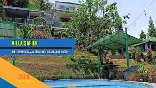 VILLA SAFIER  4 Kamar Utama 1 Kamar Barak Kolam Renang Karaoke Billiard Gazebo Mushola [upl. by Flam552]