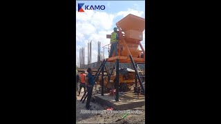 JS500 Concrete Mixer Customer Site Video [upl. by Ataymik]