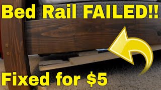 Fix a Broken Bed Frame Rail  DIY [upl. by Dawn209]