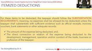 Deductions from the Gross Income  Itemized Deductions vs Optional Standard Deductions [upl. by Ramas822]