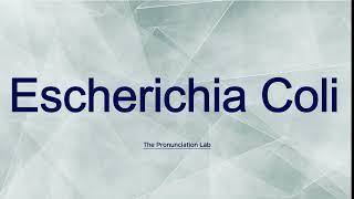 Escherichia Coli Pronunciation How to Say Escherichia Coli  How to Pronounce Escherichia Coli [upl. by Eynahpets]