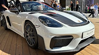 2024 Porsche 718 Spyder RS Weissach Package  Visual Review amp Exhaust Sound [upl. by Dolli310]