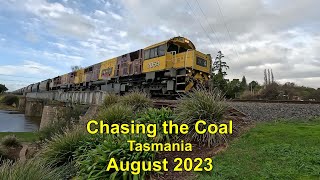 Tasmanian coal train Longford to Railton July 2023 [upl. by Schuler]