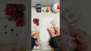 ASMR✨ scrapbook 💟Red Rose asmr scrapbooking diy journal [upl. by Esilehs]