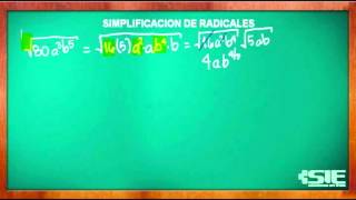 Simplificación De Radicales Caso 2 [upl. by Mccallum]