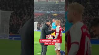 Smith Rowe champions League Debut arsenal football AFC [upl. by Yrot468]