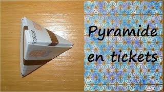 Origami  Pyramide en tickets de métro [upl. by Starkey]