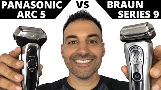 Beard Shaving  Panasonic Arc 5 Electric Shaver vs Braun Series 9 Foil Shaver [upl. by Alecia]