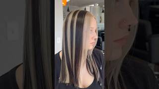 Y2K chunky highlights utahhairstylist y2khair westjordanutah hairtok [upl. by Egoreg]