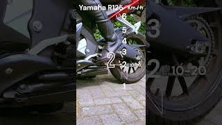 Changing gear on a yamaha r125 shorts motorsport [upl. by Bebe]