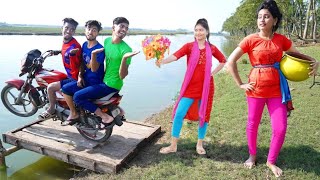 New Funniest Comedy Video 2024 😂 Amazing Totally Funny Video 2023 Episode 94 By Bindas Ziddi Fun [upl. by Talya]