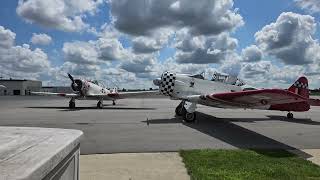 10 Minutes of T6 Texan Action at FDY Airport  Ft Startup Taxiing and a sweet Takeoff [upl. by Yahsat332]