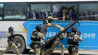 South Koreas Elite 707th Special Mission Group CounterTerrorism Demonstration  June 2019 [upl. by Ahsinrad706]