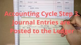 Basic Accounting  Accounting Cycle  Step 3 Journal Entries are Posted to the Ledger [upl. by Iramat898]