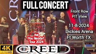 CREED Full Concert PIT VIEW November 13 2024  Dickies Arena Ft Worth Texas [upl. by Bueschel369]