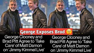 quotJimmy Kimmel Puts a Hit on Matt Damon with Help from Brad Pitt amp George Clooneyquot [upl. by Ahsekat]