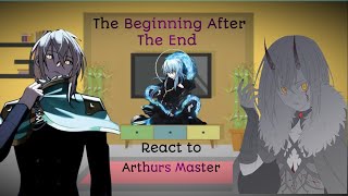 Tbate The Beginning After The End Reacts to Rimuru Tempest as Arthurs MasterPart1Gacha React [upl. by Ylebmik665]