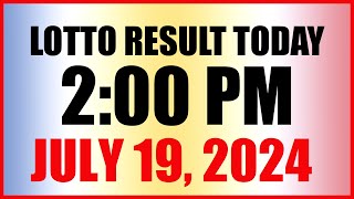 Lotto Result Today 2pm July 19 2024 Swertres Ez2 Pcso [upl. by Annahsirhc782]