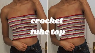 CROCHET TUBE TOP TUTORIAL  indepth explanation and beginner friendly [upl. by Odinevneib149]