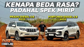 PRADO 2023 VS FORTUNER 2023 CARI TAU APA YANG BIKIN BEDA  DIRT CARVLOG 541 [upl. by Enyahs]