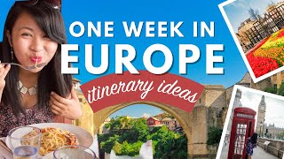 HOW TO SPEND A WEEK IN EUROPE  40 Efficient One Week Europe Trip Itineraries to Steal [upl. by Nickolaus210]