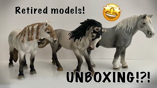 UNBOXING Retired Schleich horses [upl. by Eneroc685]