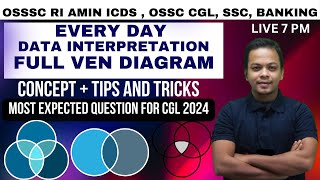 🔥MASTERING OSSC CGL 2024  Data interpretation  VEN DIAGRAM  DEEPAK SIR  ossc ossccgl2024 [upl. by Alyt]