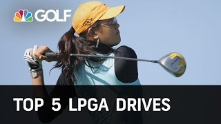 Top 5 LPGA Drives of All Time  Golf Channel [upl. by Ermina]