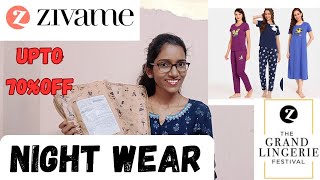 ZIVAME Night wear  Upto 70  off  Zivame Haul  Life of Siri review zivame [upl. by Etteuqram]