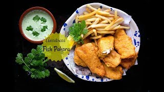 Amritsari Fish Pakora  Indian style Fish and Chips [upl. by Desdamona]