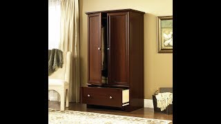 Sauder 411843 Palladia Armoire Cherry Specifications Review [upl. by Tibbetts]