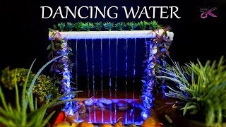 DIY How to make Dancing waterfall fountain at home with PVC and LED Modulator [upl. by Licha252]