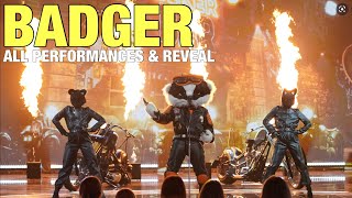 The Masked Singer Badger All Clues Performances amp Reveal [upl. by Saleem718]