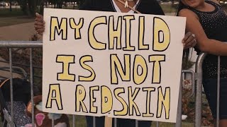 American Indians protest the Washington Redskins name on Monday night at ATampT Stadium [upl. by Neelloj]