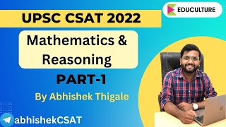 UPSC 2022 Mathematics and Reasoning Part 1 By Abhishek Thigale [upl. by Froehlich650]