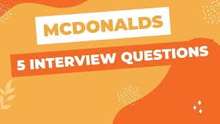 McDonalds Interview Questions with Answer Examples [upl. by Rehptosirhc560]