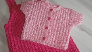 Tuto tricot layette  explications côtes 22 fantaisie [upl. by Adamsen95]