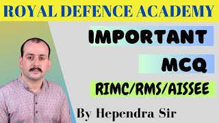 Important MCQ class 6 sanik school  RMS amp RIMC AISSEE [upl. by Jarrod]