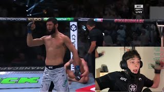 Khamzat Chimaev Wannabe Reacts to Win at UFC 308  UFC 308 Chimaev VS Whittaker Highlights [upl. by Nabila]