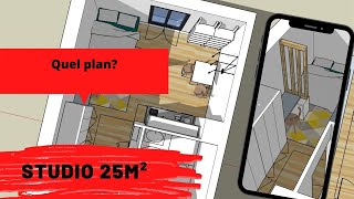 Plan d’appartement studio 25m2 idées et inspiration [upl. by Neveda]