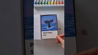 Whale Tail 🐋 Pantone Card Painting Challenge Day 83100 [upl. by Taite]