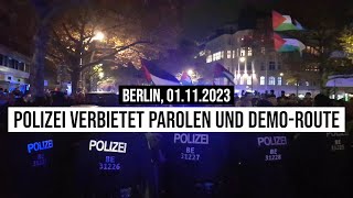 01112023 Berlin Polizei verbietet quotStoppt den KriegquotRuf und verbietet DemoRoute über Tauentzien [upl. by Pelmas864]