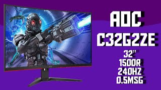 AOC C32G2ZE MONITOR GAMING 240HZ1500R 5msg QUIEN DA MAS POR MENOS [upl. by Atniuqal538]