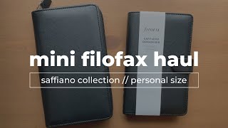 Mini Filofax Haul Personal Rings  Saffiano Collection [upl. by Annauj]