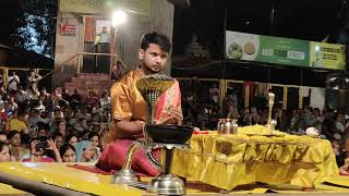 Ganga aarti assi ghat varanasi  Radhe Radhe barsane wali  The Spiritual Science of Ganga Aarti [upl. by Neville872]