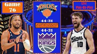 New York Knicks VS Sacramento Kings Live PlayByPlay WatchAlong Commentary  Randle Surgery [upl. by Helbonnas]