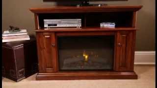 ChimneyFree Claremont Electric Fireplace Entertainment Center in Mahogany  26MM1904M318 [upl. by Ycnej]