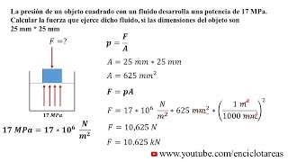 Ejercicios Resueltos Presión Mecanica de Fluidos [upl. by Anirret]