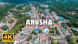 Arusha city Tanzania 🇹🇿  4K Drone Footage [upl. by Nonnah805]