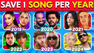 SAVE ONE SONG PER YEAR 🎶 20192024 🎤 Music Quiz [upl. by Jocko]